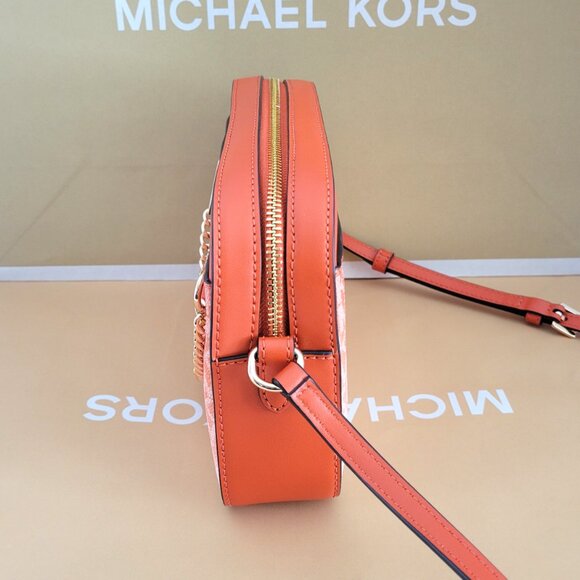 Michael Kors Jet Set Item Large EW Zip Chain Crossbody Handbag Red Clay Ombre MK - Picture 3 of 7